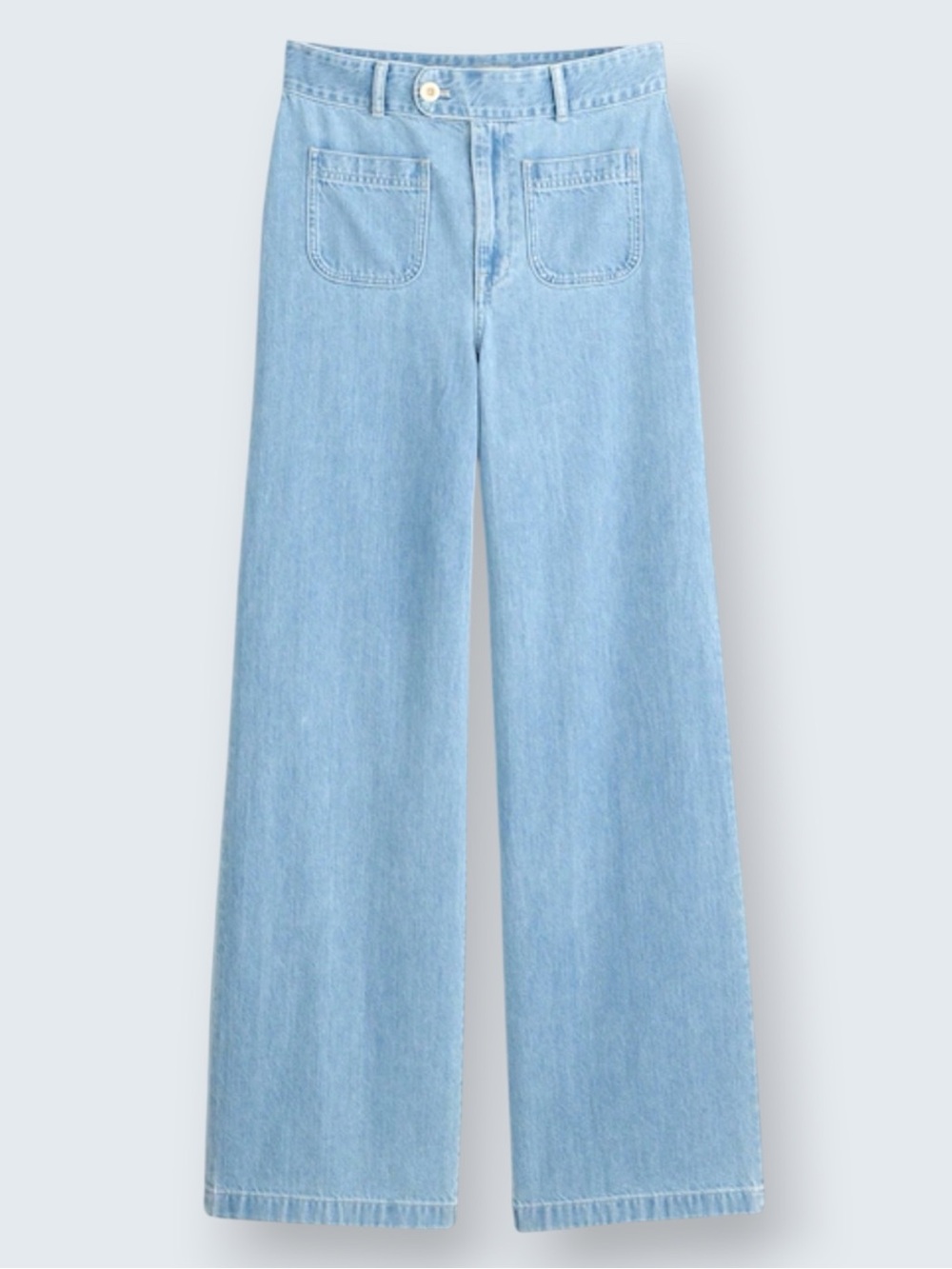 Madewell Wide Leg Jeans Patch Pocket Size 31 Baggy Straight Bellridge Wash NQ194
